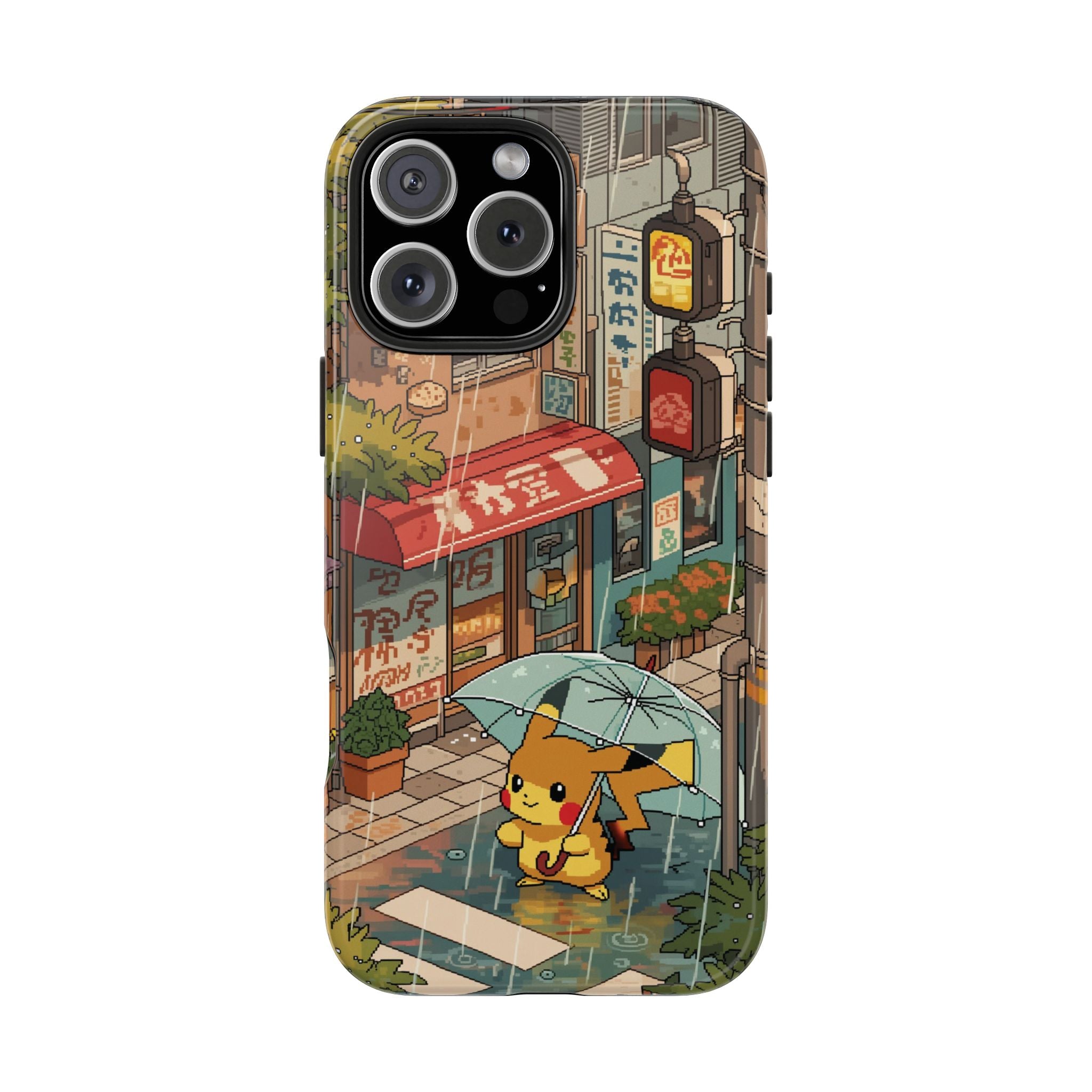 32-Bit Virtual Pika Rain Phone Case