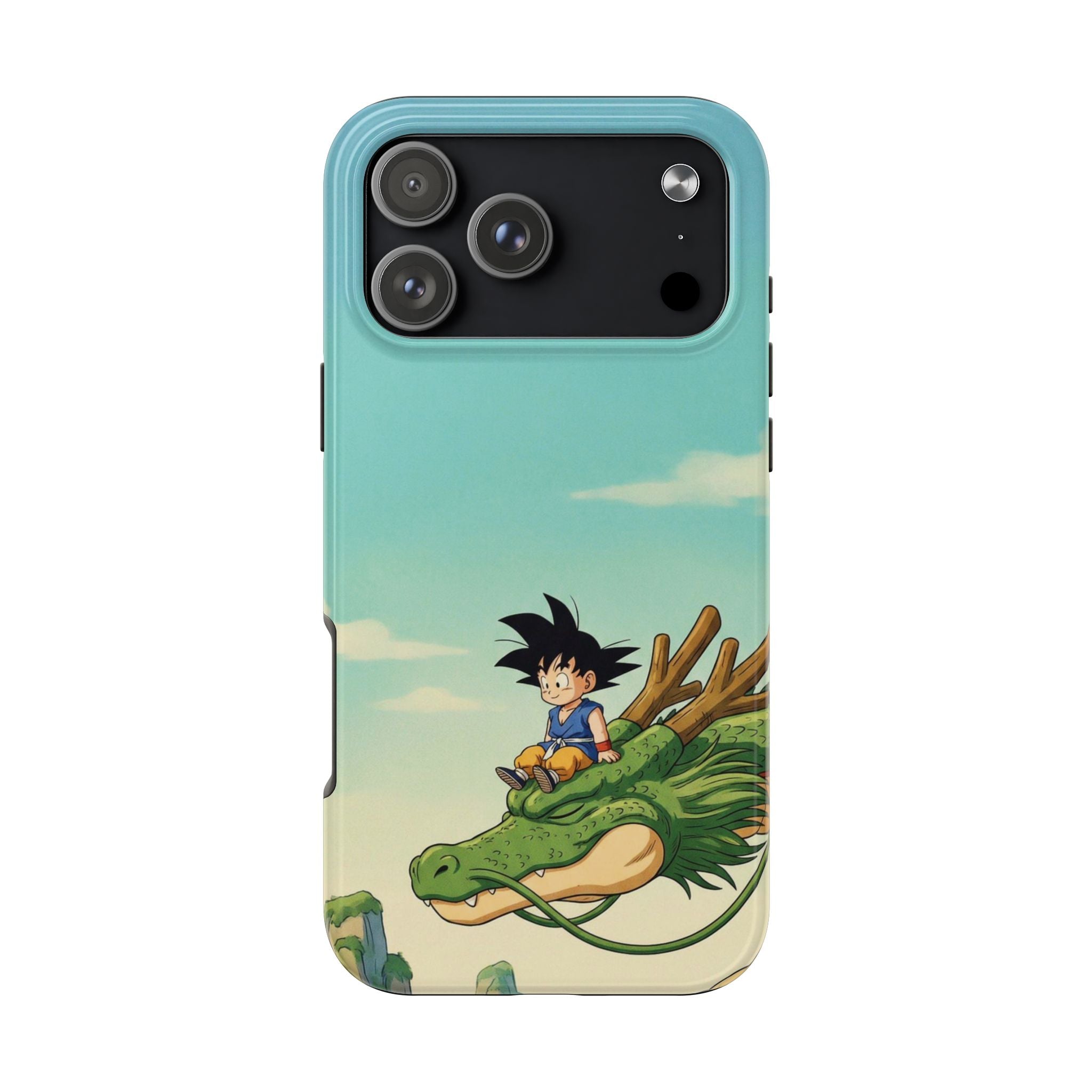 Kid Goku Sitting on Shenron Phone Case