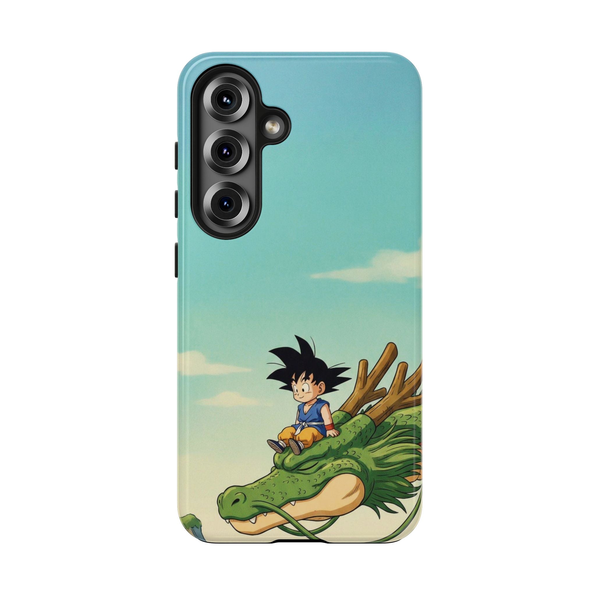 Kid Goku Sitting on Shenron Phone Case