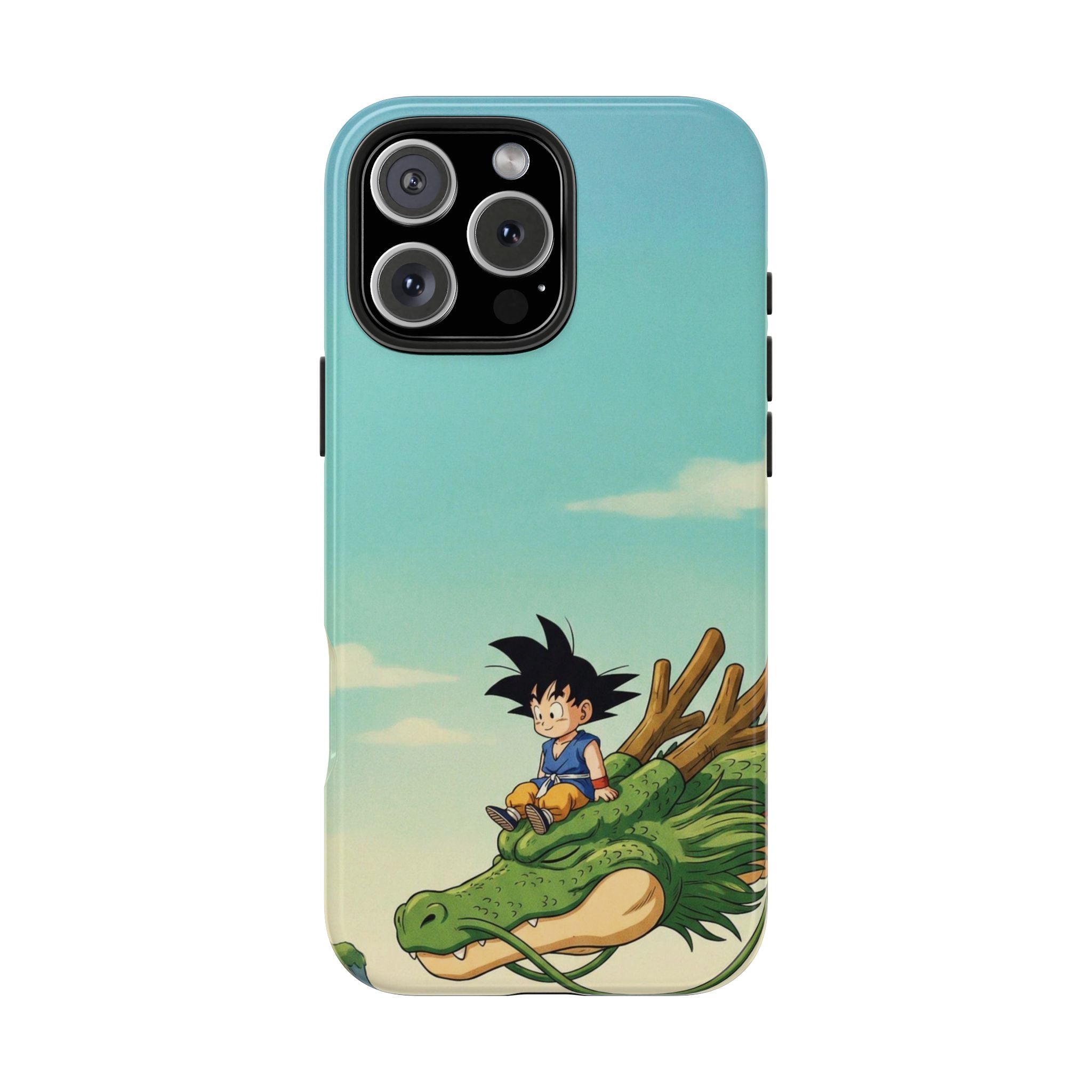Kid Goku Sitting on Shenron Phone Case