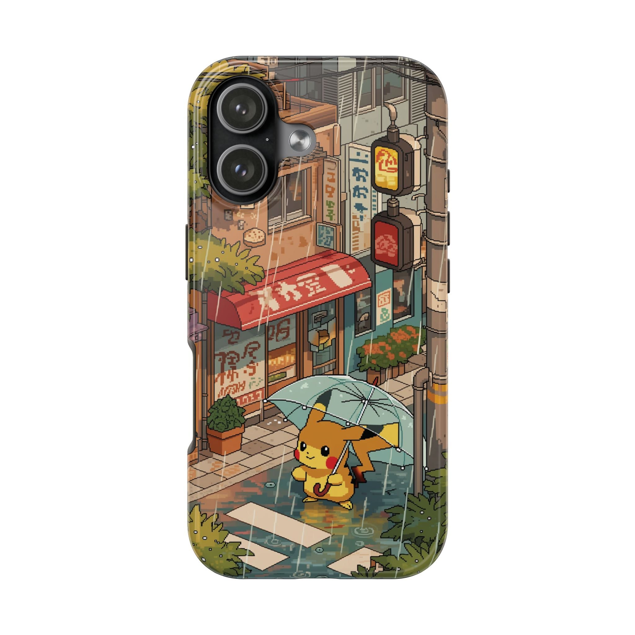 32-Bit Virtual Pika Rain Phone Case