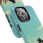 Kid Goku Sitting on Shenron Phone Case