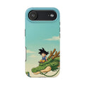 Kid Goku Sitting on Shenron Phone Case