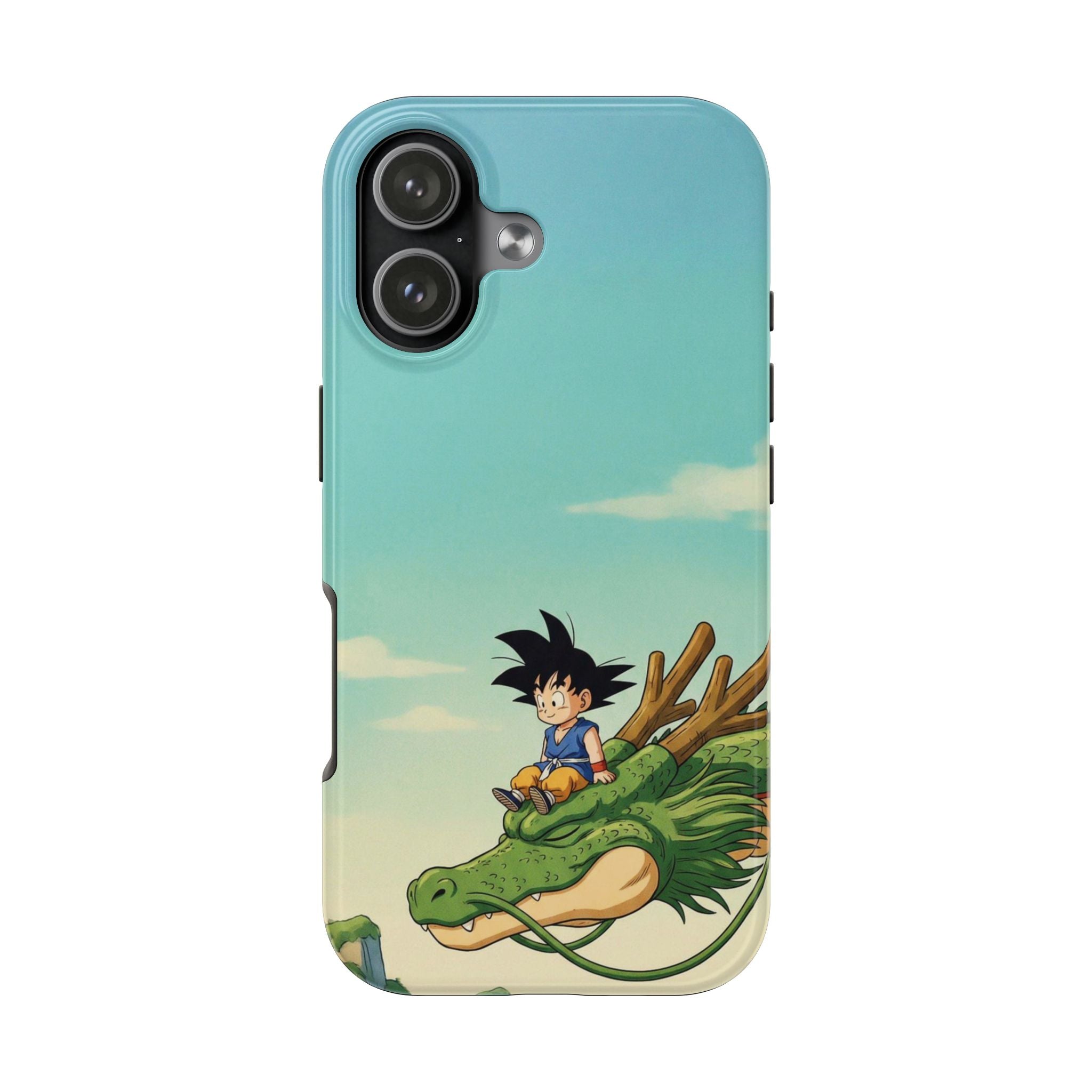 Kid Goku Sitting on Shenron Phone Case